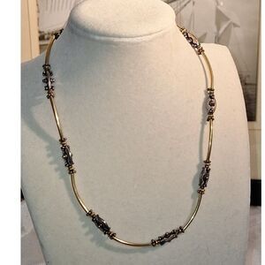 A Kelsey Women's Necklace 925 Silver Steampunk Choker Metallic Statement